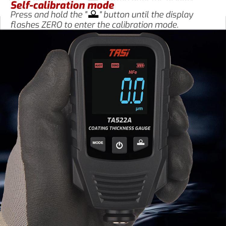 TASI TA522A Car Paint Film Meter Paint Surface Tester Coating Thickness Gauge, TA522A