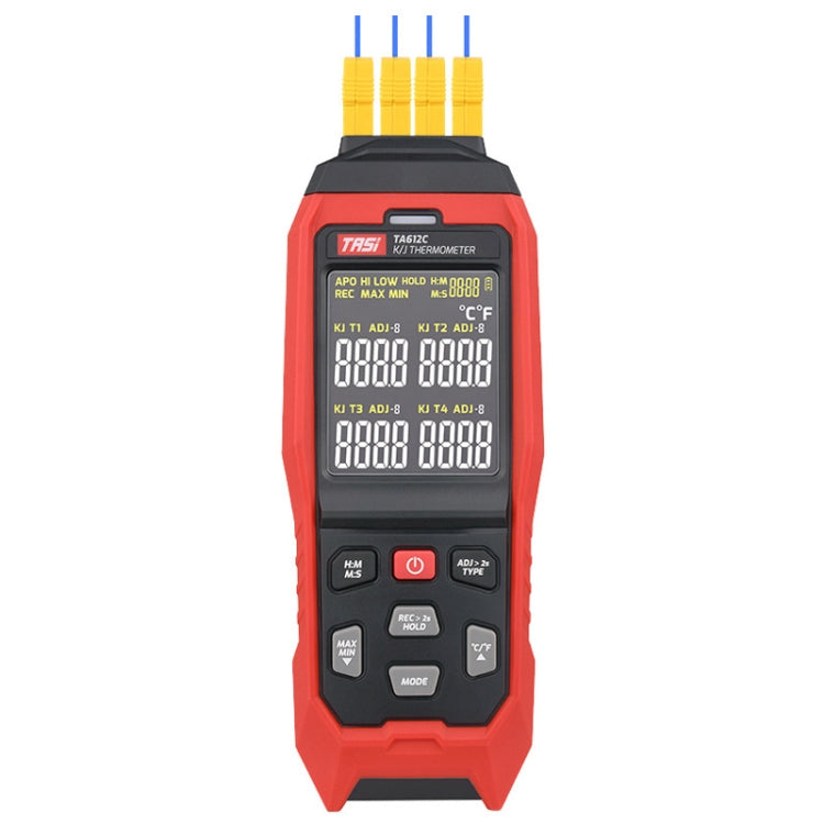 TASI Contact Temperature Meter K-Type Thermocouple Probe Thermometer, Style:, TA612A Single Channel, TA612B Dual Channels, TA612C 4 Channels TA612C 4 Channels