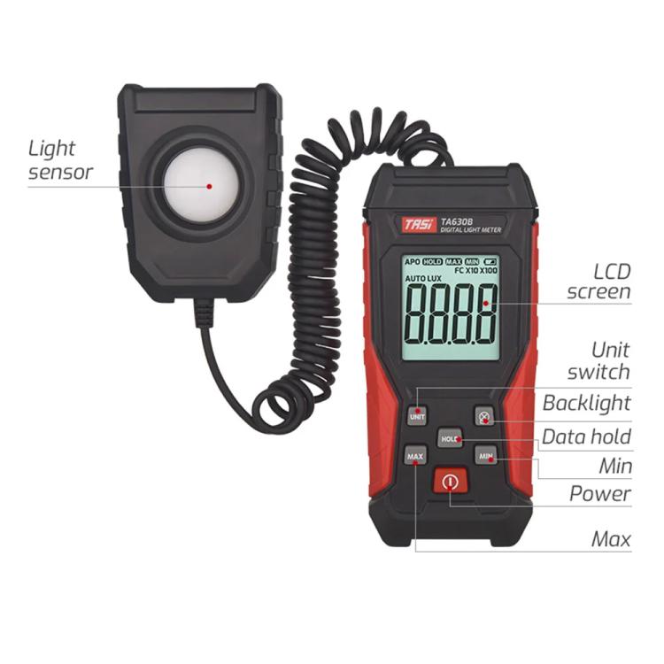 TRSI TA630B Separable Digital Lux Meter Light Brightness Measuring, TA630B
