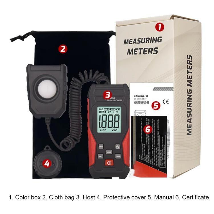 TRSI TA630B Separable Digital Lux Meter Light Brightness Measuring, TA630B