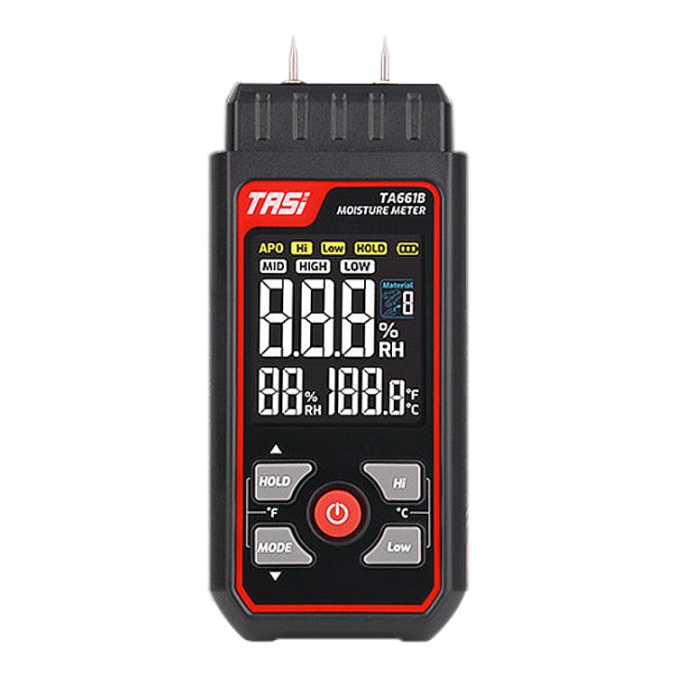 TASI TA661B Wood Moisture Meter Quickly Measure Moisture Content Tester Temperature Humidity Detector, TA661B TA661B