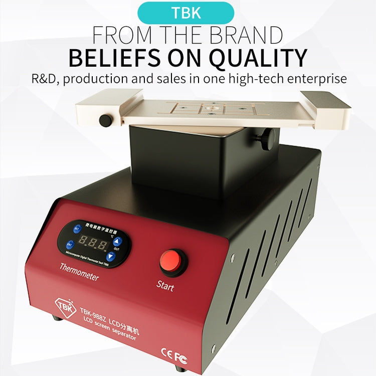 TBK-988Z 7 inch Mobile Phone LCD Separation Built-in Pump Vacuum Manual Separator, TBK-988Z