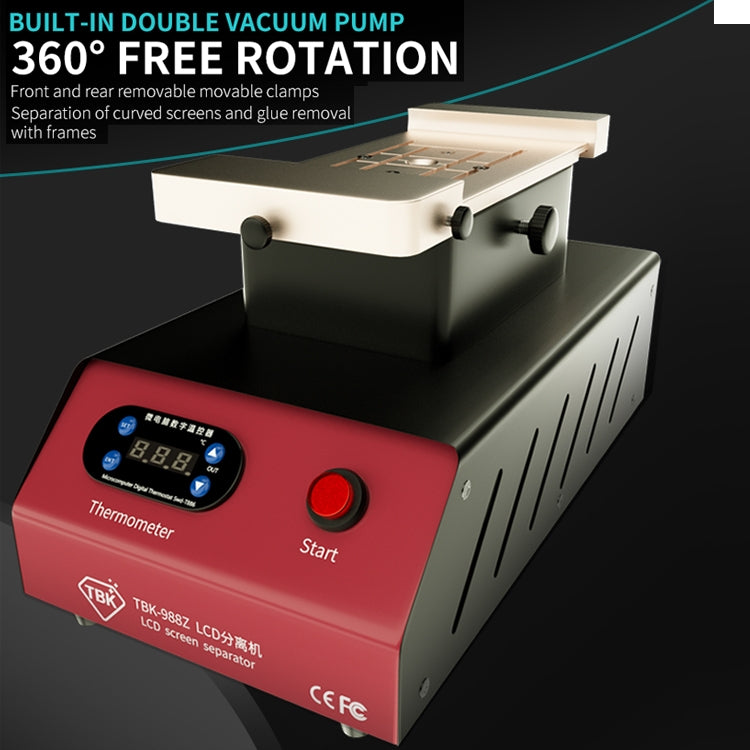 TBK-988Z 7 inch Mobile Phone LCD Separation Built-in Pump Vacuum Manual Separator, TBK-988Z