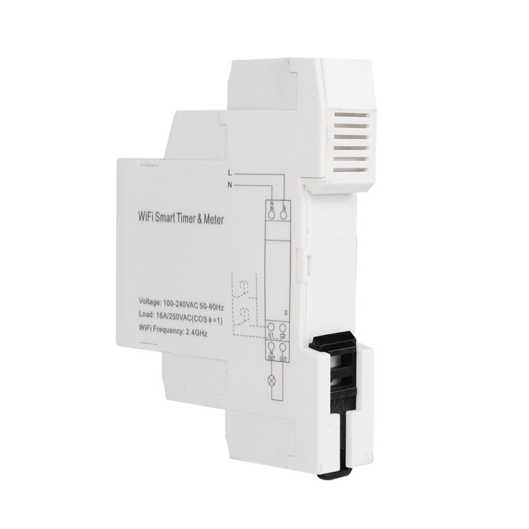 SINOTIMER TM608 Smart WiFi Single-Phase Power Meter Mobile App Home Rail Meter 16A 100-240V, TM608