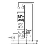 SINOTIMER TM610-2 220V 18mm Width Weekly Programmable Digital Timer Switch, TM610-2
