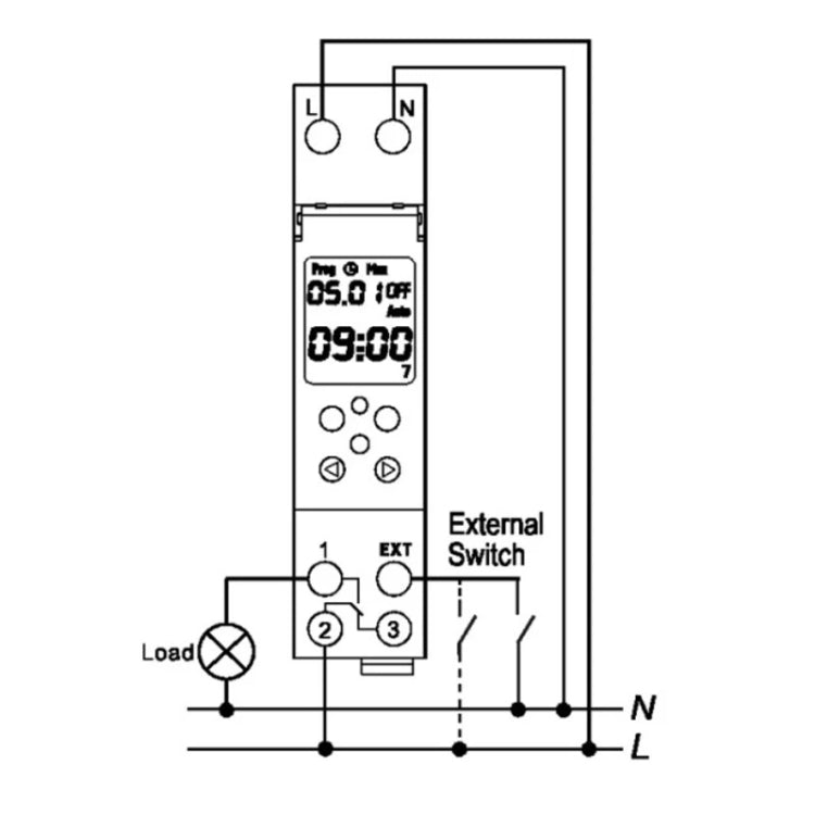SINOTIMER TM610-2 220V 18mm Width Weekly Programmable Digital Timer Switch, TM610-2