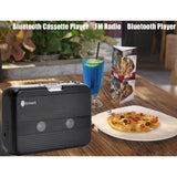 Tonivent TON007B Portable Bluetooth Tape Cassette Player, Support FM / Bluetooth Input and Output, TON007B White, TON007B, TON007T