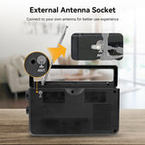 Retekess TR638 LCD Digital Display Full-Band Bluetooth FM Radio Support External Antenna, TR638 (US Plug), TR638 (EU Plug)
