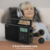 Retekess TR638 LCD Digital Display Full-Band Bluetooth FM Radio Support External Antenna, TR638 (US Plug), TR638 (EU Plug)