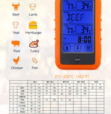 Wireless Food Thermometer Household Touch Screen BBQ Dual-Channel Kitchen Thermometer, TS-TP20