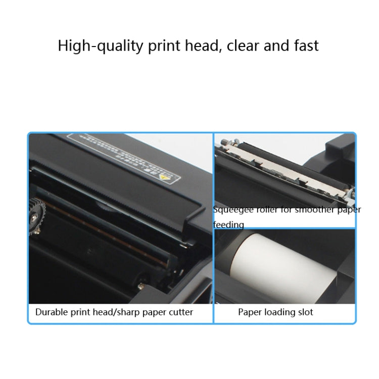 Xprinter XP-A160M Thermal Printer Catering Bill POS Cash Register Printer, UK Plug, US Plug, EU Plug