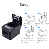 Xprinter XP-A160M Thermal Printer Catering Bill POS Cash Register Printer, UK Plug, US Plug, EU Plug
