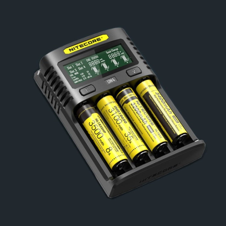NITECORE Fast Lithium Battery Charger, US Plug, UMS4, UMS2