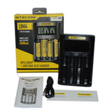 NITECORE Fast Lithium Battery Charger, US Plug, UMS4, UMS2