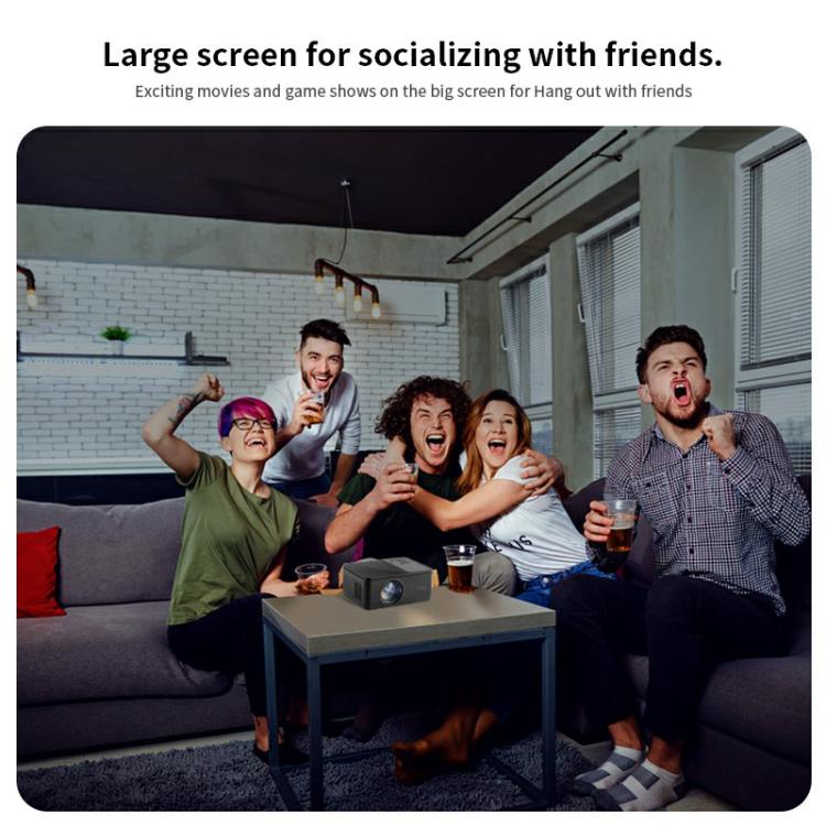 AUN A32 Pro 1280x720P 300ANSI Android 13 WIFI Display Smart Projector, US Plug, UK Plug, AU Plug, EU Plug