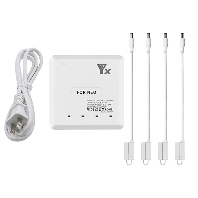For DJI Neo Drone YX 4-port Battery Charger Charging Hub, US Plug, EU Plug, UK Plug, AU Plug US Plug