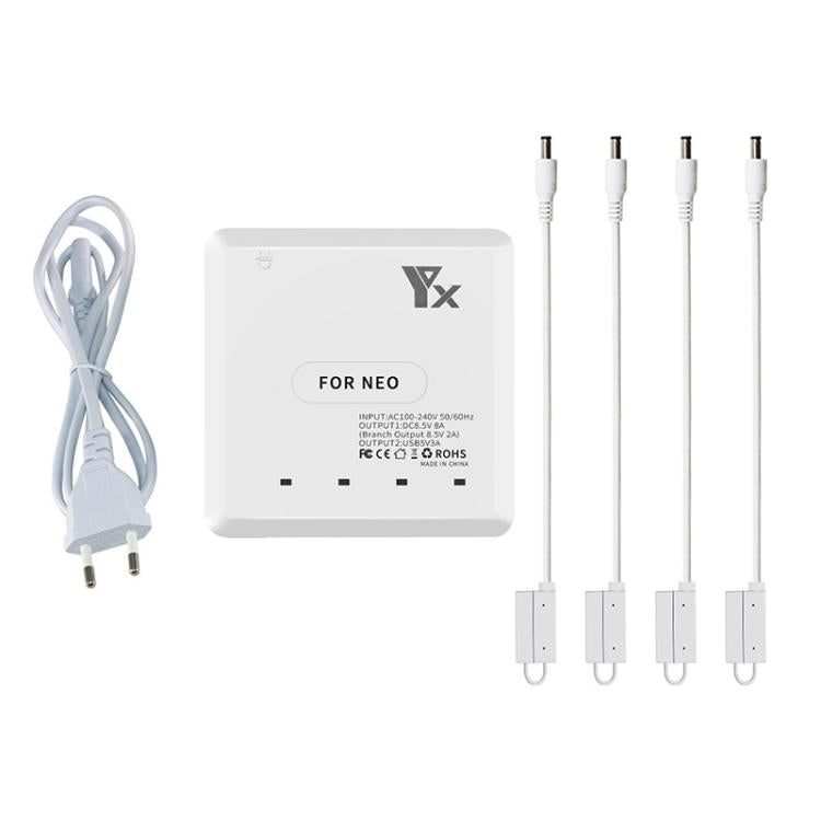 For DJI Neo Drone YX 4-port Battery Charger Charging Hub, US Plug, EU Plug, UK Plug, AU Plug EU Plug