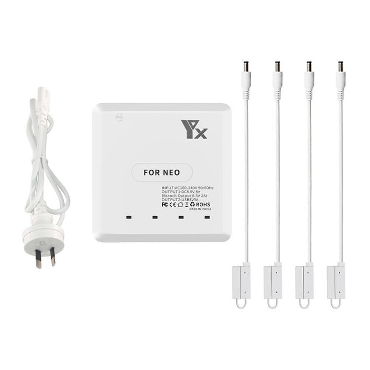 For DJI Neo Drone YX 4-port Battery Charger Charging Hub, US Plug, EU Plug, UK Plug, AU Plug AU Plug