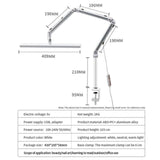 S001 Foldable Eyelash Extension LED Light Clip On Beauty Salon Tattoo Lamp, US Plug, UK Plug, EU Plug, AU Plug