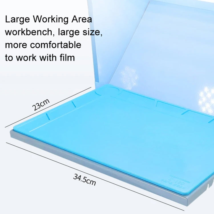 SUNSHINE SS-917C Mobile Phone Screen Repair Dust-free Workbench Green White Light Dual Lamps Dust Display Lamp Operator Bench, US Plug, EU Plug