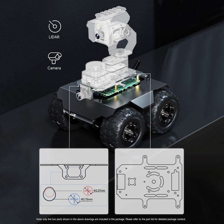 Waveshare WAVE ROVER Flexible Expandable 4WD Mobile Robot Chassis, Onboard ESP32 Module, US Plug, EU Plug, UK Plug