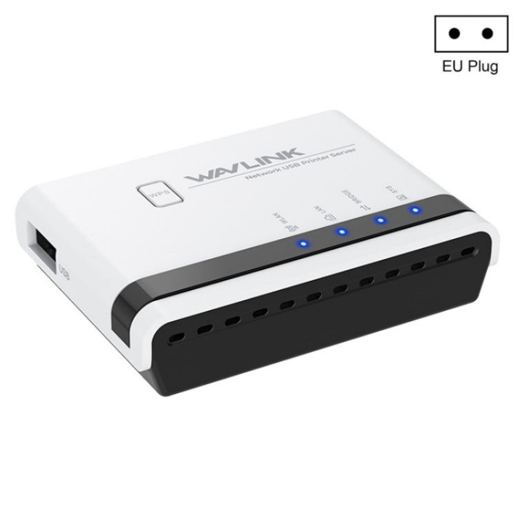WAVLINK NU516U1 USB2.0 Wireless Printer Server With 10 / 100Mbps LAN / Bridge WiFi, US Plug, UK Plug, EU Plug, AU Plug EU Plug