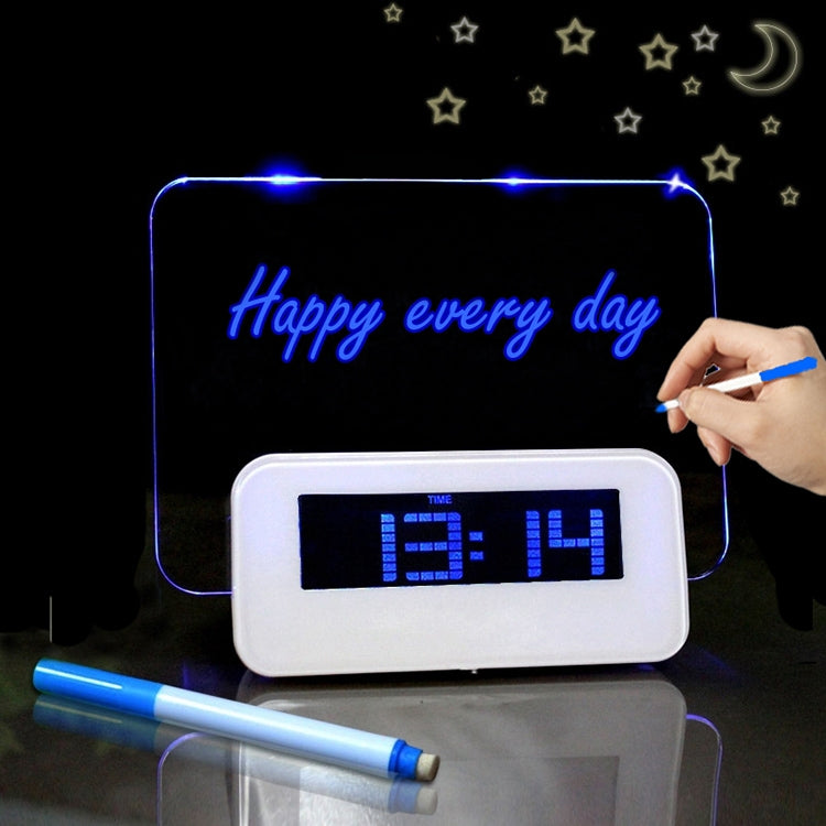 Multifunction LCD Digital Alarm Clock Thermometer + 4-Port USB HUB + Message Board with Blue or Green LCD backlight, USB Message Board USB Message Board