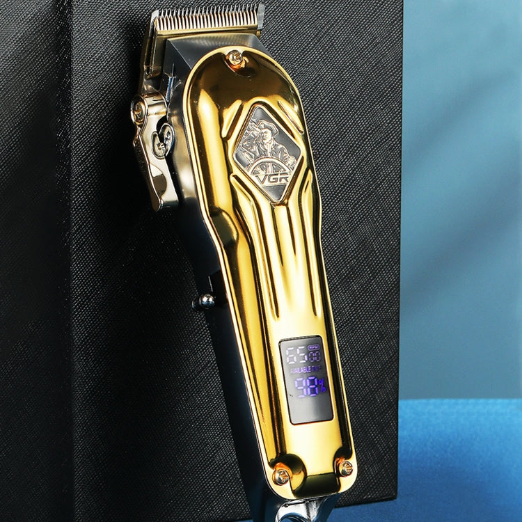VGR V-267 10W USB Metal Hair Clipper with LED Digital Display & 5 Gears Adjustment, V-267 (Gold), V-267 (Silver)