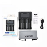 XTAR 4-Slot Bright Flashlight Lithium Battery Charger, Model: VC4SL, VC4S