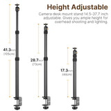 Vijim LS02 Live Desktop Extension Arm Light Stand For Ring Light DSLR Camera, Vijim LS02