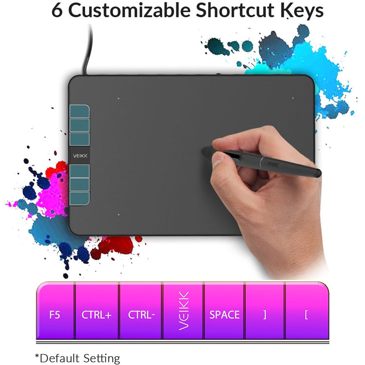 VEIKK VK640 Digital Plate Hand Painted Picture Board Electronic Painting Board, VK640