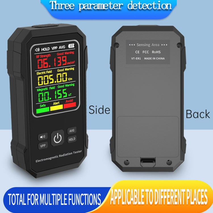 Electromagnetic Radiation Detector High Frequency Radiation Detector, VT-ER1 Black, VT-ER1 White