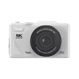 W1 5K HD Digital Camera 75MP 18X Digital Zoom WiFi Video Recorder With Flip Screen, W1 White, W1 Black W1 White White