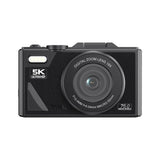 W1 5K HD Digital Camera 75MP 18X Digital Zoom WiFi Video Recorder With Flip Screen, W1 White, W1 Black W1 Black Black