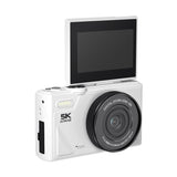 W1 5K HD Digital Camera 75MP 18X Digital Zoom WiFi Video Recorder With Flip Screen, W1 White, W1 Black