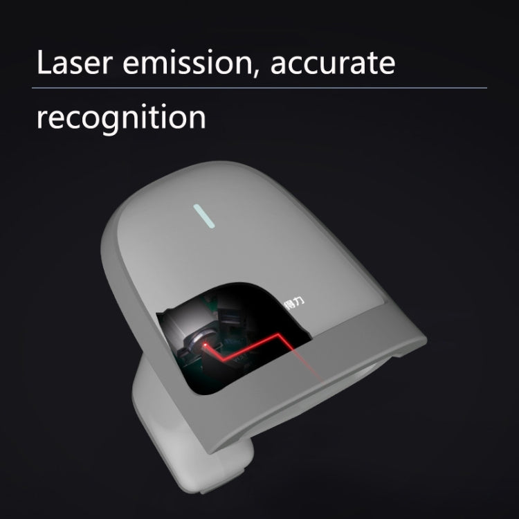 Deli 14880S Commodity Barcode Scanner Supermarket Express Wired Scanner, White, Black