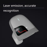 Deli 14880S Commodity Barcode Scanner Supermarket Express Wired Scanner, White, Black