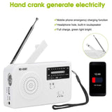 RD-638T Two-band Solar Powered AM / FM Radio Player Flashlight with Dynamo Function