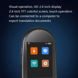 Travel Simultaneous Translator Scanning Recording Intelligent Voice Translator, White, Black