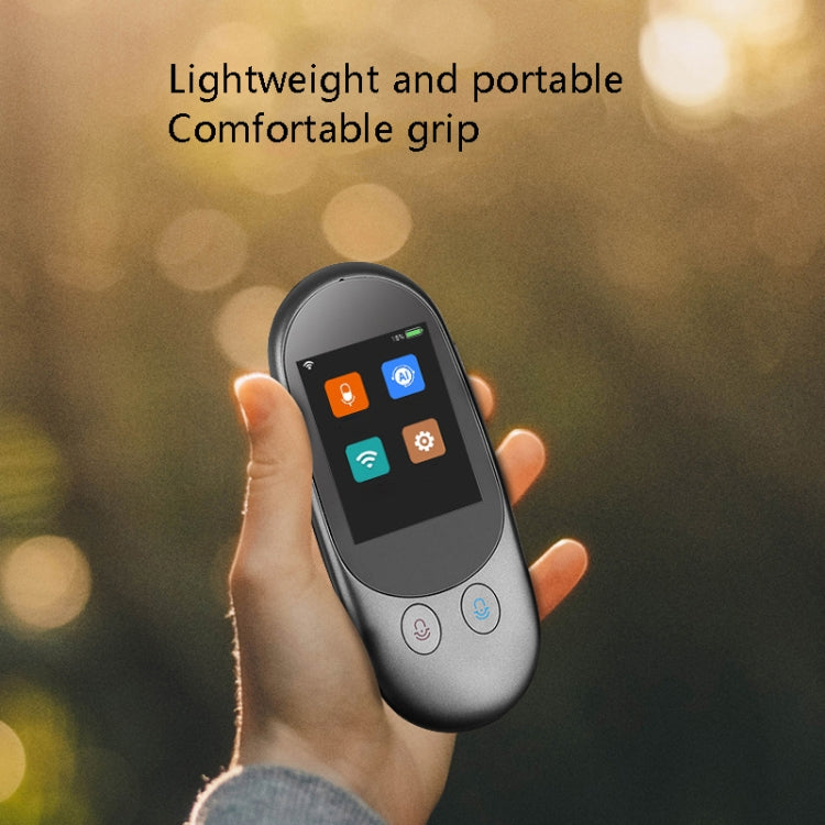 Travel Simultaneous Translator Scanning Recording Intelligent Voice Translator, White, Black
