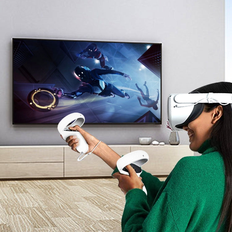 VR Glasses Lens Shell Handle Protective Case For Oculus Quest 2, White, Red, Green