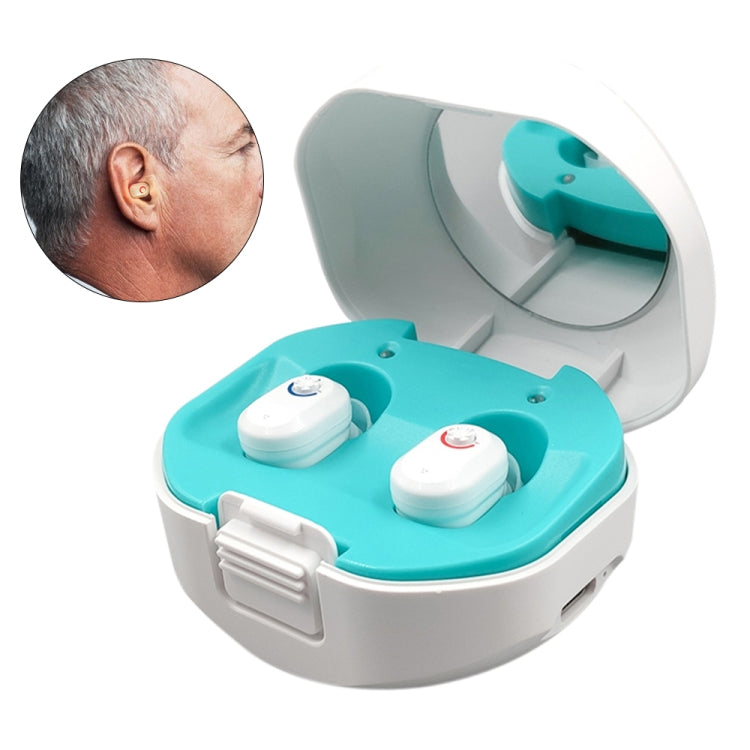 TWS On-Ear Sound Amplifier Hearing Aid with Charging Compartment, White, Black, Skin Color White White