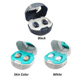 TWS On-Ear Sound Amplifier Hearing Aid with Charging Compartment, White, Black, Skin Color