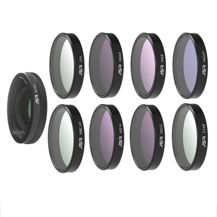 For DJI Osmo Nano JSR Lens Filter, Wide Lens, Wide Lens + Mini Tripod, Wide Lens + Macro 10X, 5 in 1 Wide CPL ND8/16/32, 4 in 1 Wide ND8/16/32, 5 in 1 Wide ND8/16/32/64PL, 9 in 1 Wide Mixed Filter
