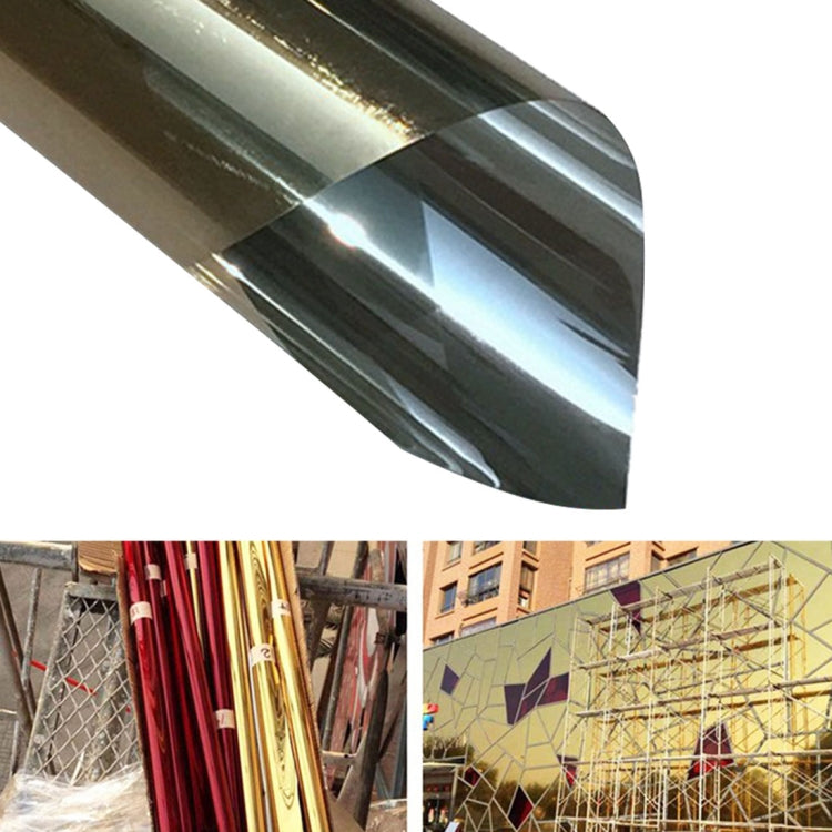UV Reflective One Way Privacy Decoration Glass Window Film Sticker, Width: 110cm, Length: 1m, Width: 110cm Width: 110cm Gold