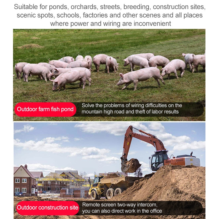 T1-2 2 Megapixel WiFi Version IP67 Waterproof Solar HD Monitor Camera without Battery & Memory, Support Infrared Night Vision & Motion Detection / Alarm & Voice Intercom & Mobile Surveillance, WiFi Version