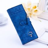 Women Umbrella Wallet Long Zipper Wallet Blue