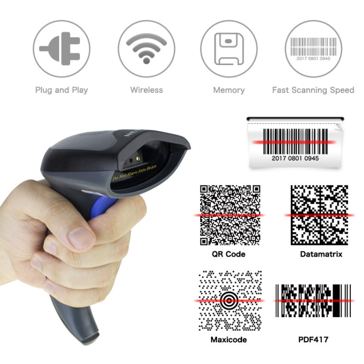 NETUM High-Precision Barcode QR Code Scanner, Model: Wireless, Wired, Wireless, Bluetooth + 2.4G + Wired