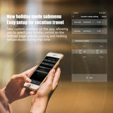 BHP-8000-WIFI-SS 3H2C Smart Home Heat Pump Round Room Brushed Mirror Housing Thermostat with WiFi, AC 24V, with WiFi