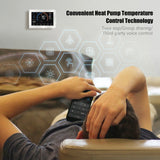 BHP-8000-WIFI-SS 3H2C Smart Home Heat Pump Round Room Brushed Mirror Housing Thermostat with WiFi, AC 24V, with WiFi